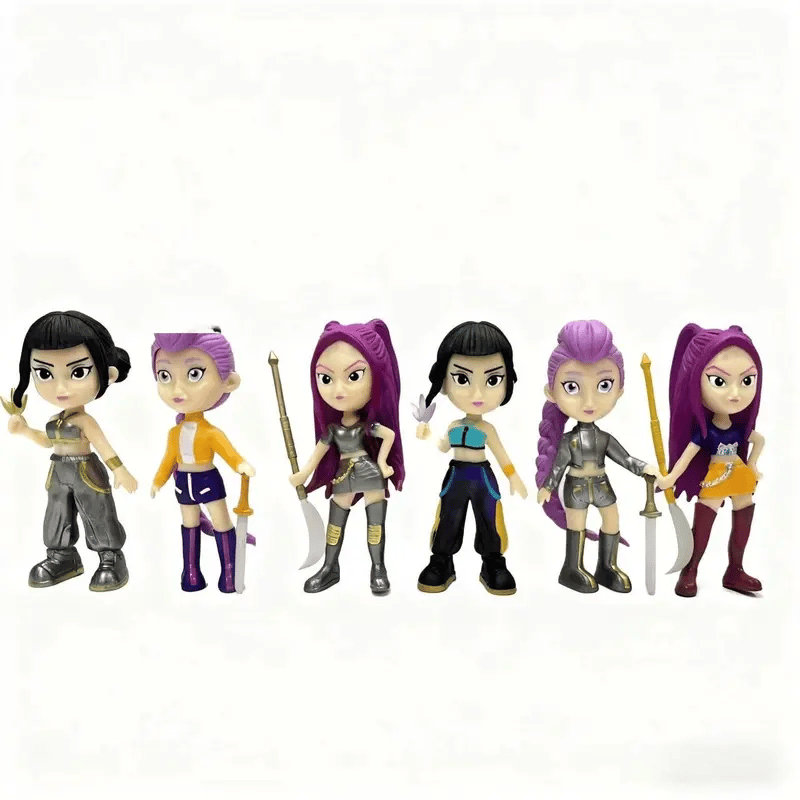 K-POP Hunter Girl Figure Set - 6PCs Anime Collectible Statues