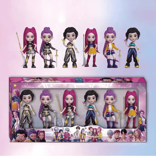 K-POP Hunter Girl Figure Set - 6PCs Anime Collectible Statues