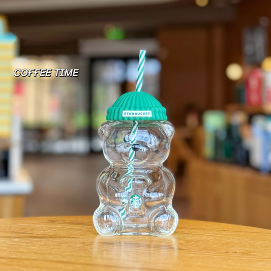 Starbucks × Hello Kitty Collaboration – Bearista Glass Cup & Water Bottle Set 🐻💖