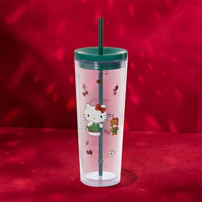 Starbucks × Hello Kitty Collaboration – Bearista Glass Cup & Water Bottle Set 🐻💖