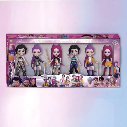 K-POP Hunter Girl Figure Set - 6PCs Anime Collectible Statues