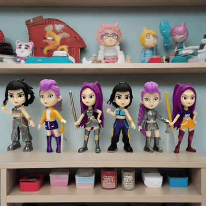 K-POP Hunter Girl Figure Set - 6PCs Anime Collectible Statues